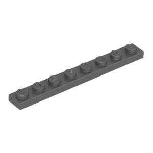 LEGO 3460 Plate 1 x 8 (Dark Bluish Gray)