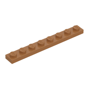 LEGO 3460 Plate 1 x 8 (Medium Nougat)