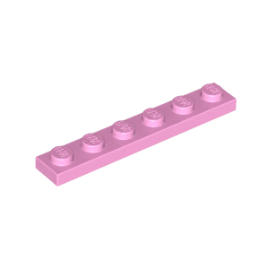 LEGO 3666 Plate 1 x 6 (Pink)