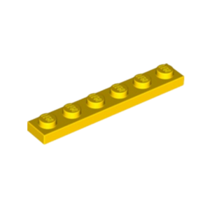 LEGO 3666 Plate 1 x 6 (Yellow)