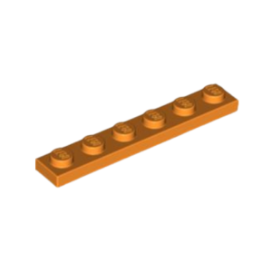 LEGO 3666 Plate 1 x 6 (Orange)