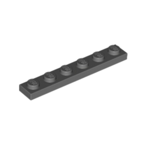 LEGO 3666 Plate 1 x 6 (Dark Bluish Gray)