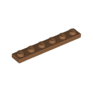 LEGO 3666 Plate 1 x 6 (Medium Nougat)