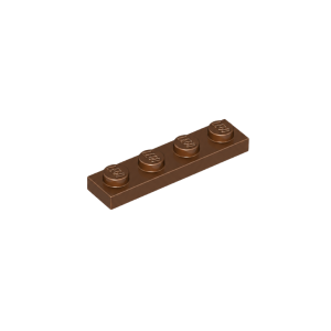 LEGO 3710 Plate 1 x 4 (Brown)
