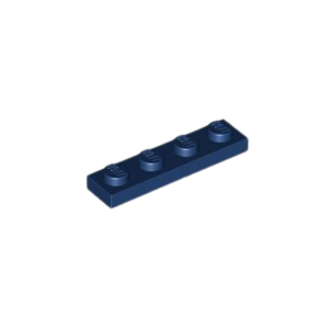 LEGO 3710 Plate 1 x 4 (Dark Blue)