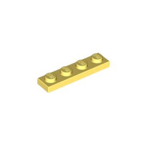 LEGO 3710 Plate 1 x 4 (Bright Light Yellow)