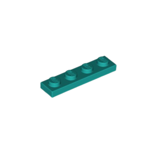 LEGO 3710 Plate 1 x 4 (Dark Turquoise)