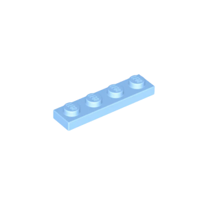 LEGO 3710 Plate 1 x 4 (Bright Light Blue)