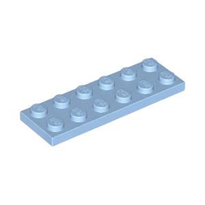 LEGO 3795 Plate 2 x 6 (Bright Light Blue)
