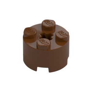 LEGO 3941 Brick Round 2 x 2 with Axle Hole (Reddish Brown)