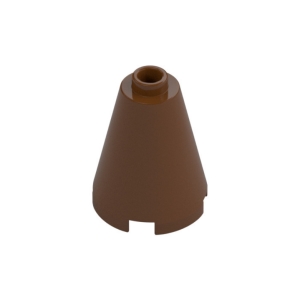 LEGO 3942c Cone 2 x 2 x 2 Open Stud (Reddish Brown)