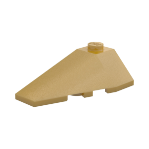 LEGO 43710 Brick Wedged Sloped 4 x 2 Triple Left (Pearl Gold)