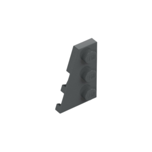 LEGO 43723 Wedge Plate 2 x 3 Wing Left (Dark Bluish Gray)