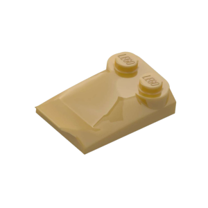 LEGO 47456 Brick Wedged Curved 2 x 3 x 2/3 Two Studs Wing End (Pearl Gold)