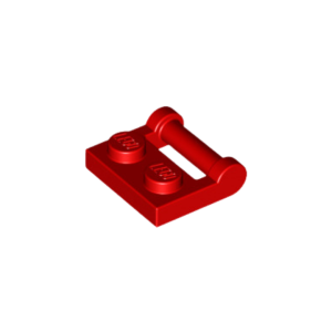 LEGO 48336 Plate Special 1 x 2 (Side Handle Closed Ends) (Red)