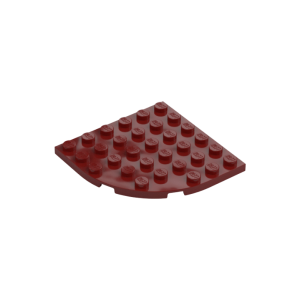 LEGO 6003 Plate Round Corner 6 x 6 (Dark Red)