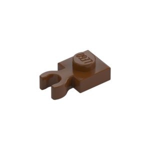 LEGO 60897 Plate Special 1 x 1 with Clip Vertical (Reddish Brown)