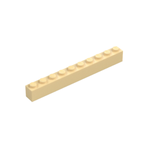 LEGO 6111 Brick 1 x 10 (Tan)