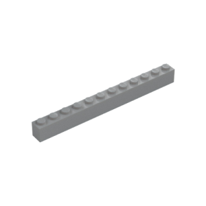 LEGO 6112 Brick 1 x 12 (Light Bluish Gray)