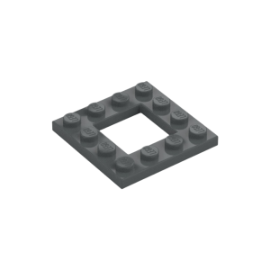 LEGO 64799 Plate Special 4 x 4 with 2 x 2 Opening (Dark Bluish Gray)