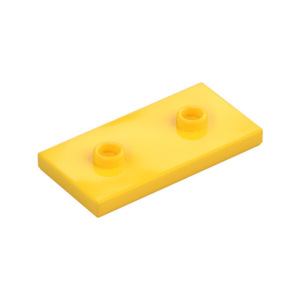 LEGO 65509 Plate Special 2 x 4 with Groove and Two Center Studs (Jumper) (Yellow)