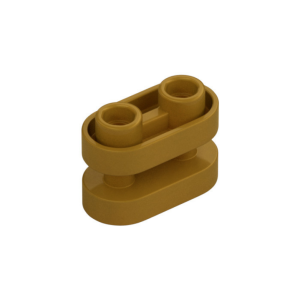 LEGO 77808 Brick Special 1 x 2 Rounded with Center Bars (Pearl Gold)
