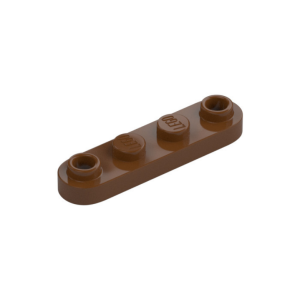 LEGO 77845 Plate Special 1 x 4 Rounded with 2 Open Studs (Reddish Brown)