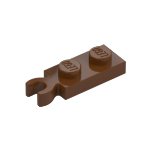 LEGO 78256 Plate Special 1 x 2 with Clip Vertical on End (Reddish Brown)