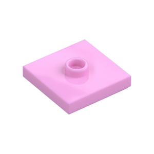 LEGO 87580 Plate Special 2 x 2 with Groove and Center Stud (Jumper) (Bright Pink)