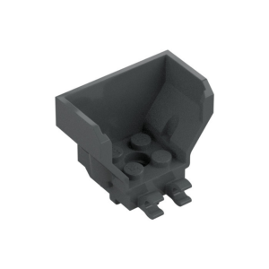 LEGO 98876 Cockpit 4 x 2 x 3 with Pin Hole and 2 Clips (Dark Bluish Gray)